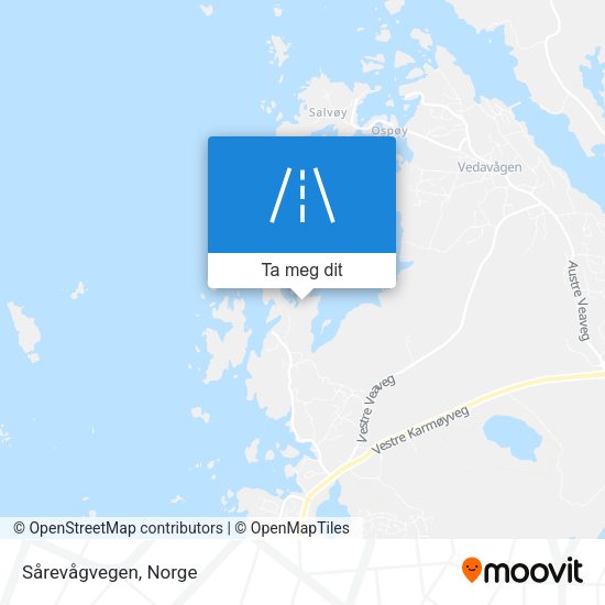 Sårevågvegen kart
