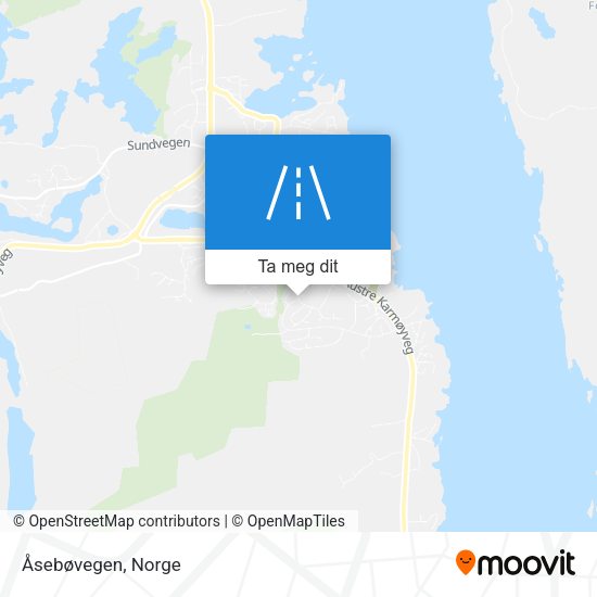 Åsebøvegen kart