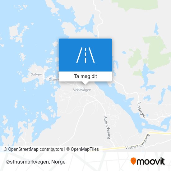 Østhusmarkvegen kart