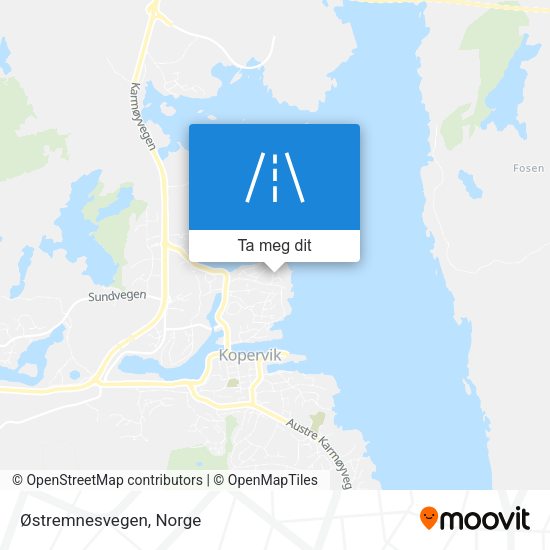 Østremnesvegen kart