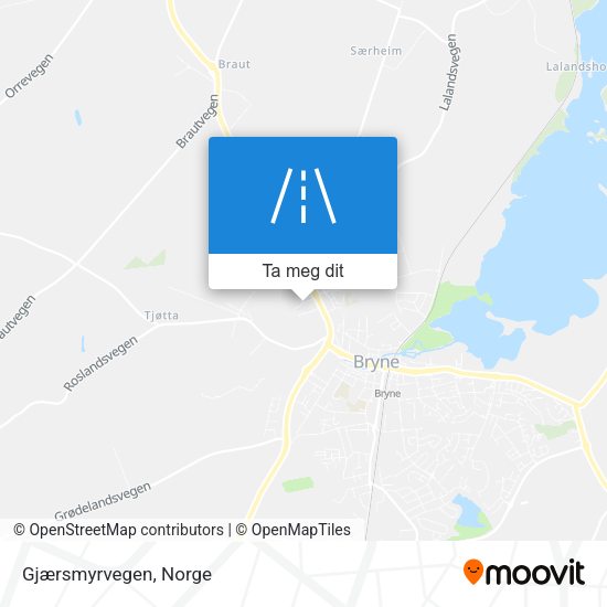 Gjærsmyrvegen kart