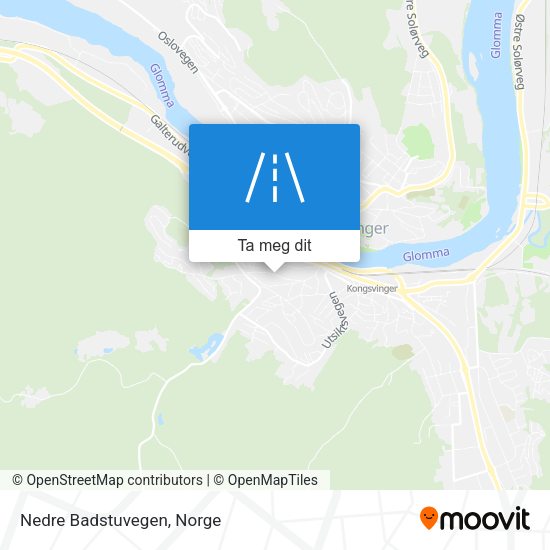 Nedre Badstuvegen kart