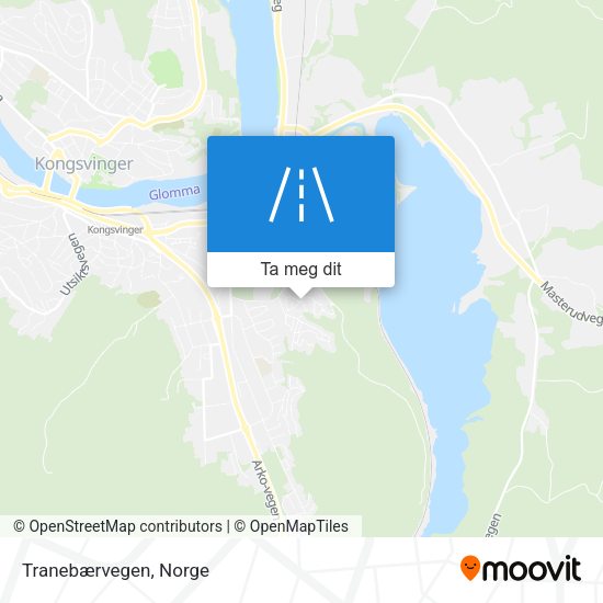 Tranebærvegen kart