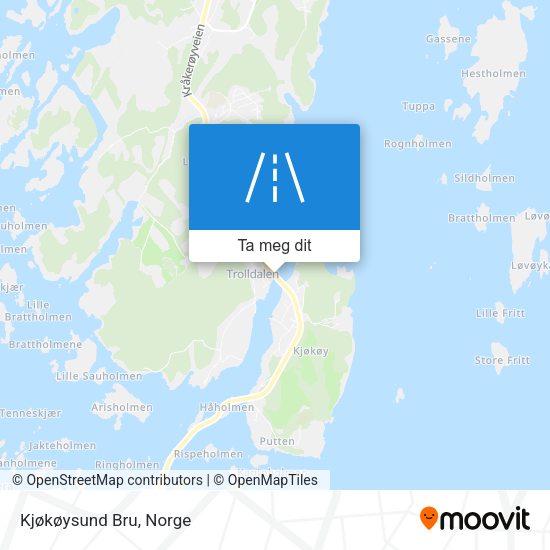 Kjøkøysund Bru kart