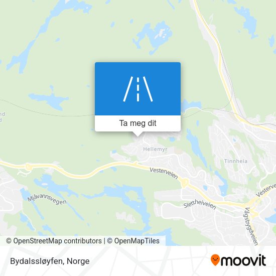 Bydalssløyfen kart