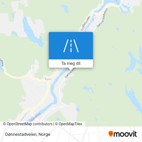 Dønnestadveien kart