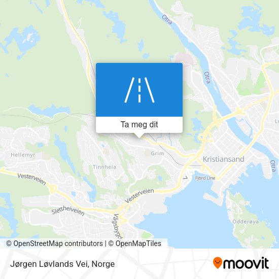 Jørgen Løvlands Vei kart