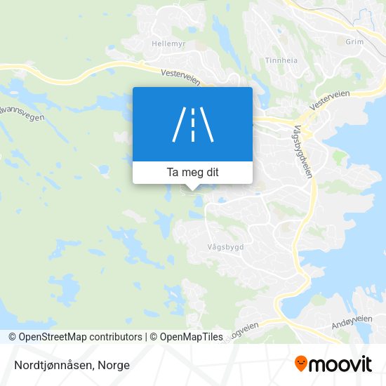 Nordtjønnåsen kart