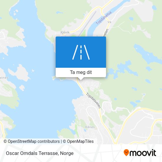 Oscar Omdals Terrasse kart