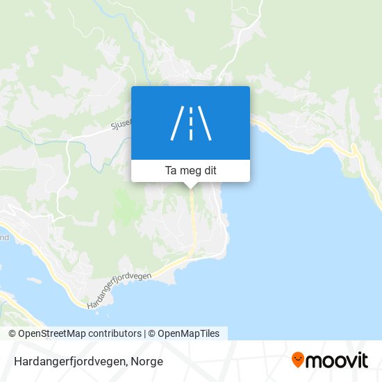Hardangerfjordvegen kart