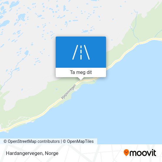 Hardangervegen kart