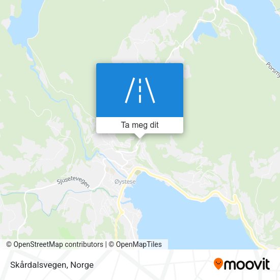 Skårdalsvegen kart