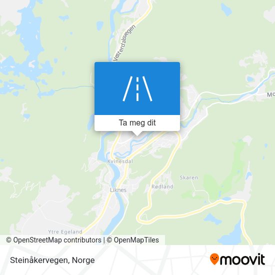 Steinåkervegen kart