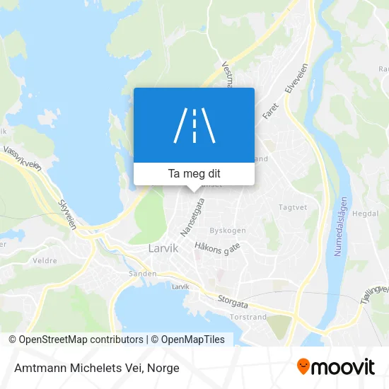 Amtmann Michelets Vei kart