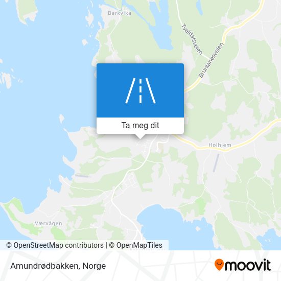 Amundrødbakken kart