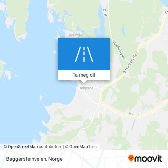 Baggersteinveien kart