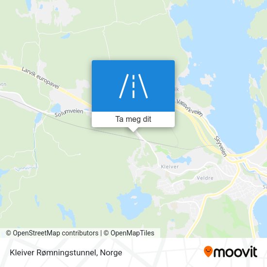 Kleiver Rømningstunnel kart