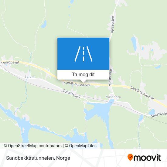 Sandbekkåstunnelen kart
