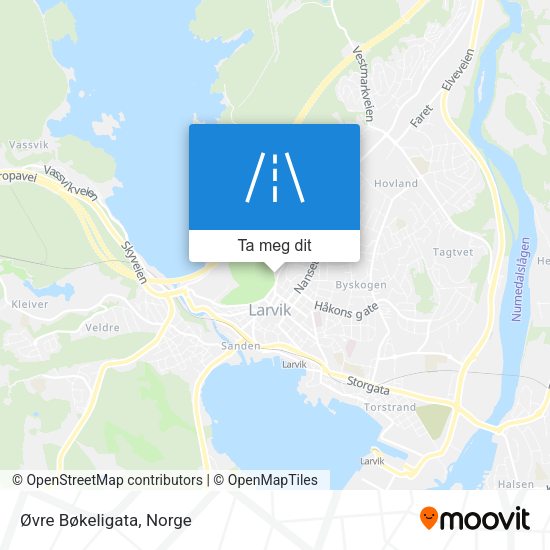 Øvre Bøkeligata kart