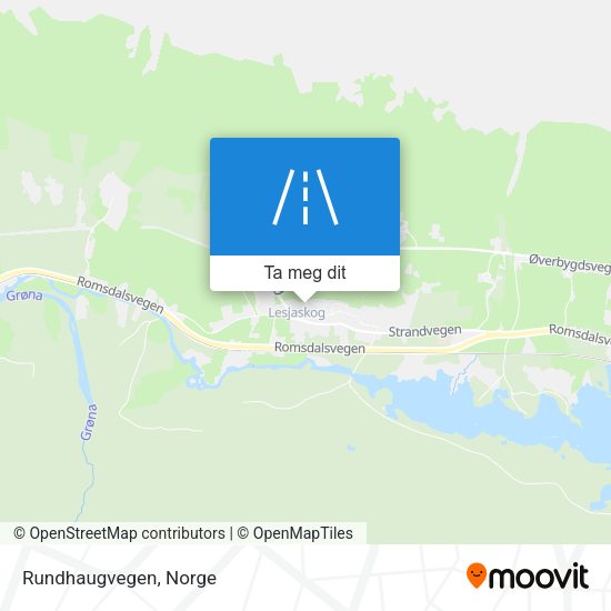 Rundhaugvegen kart