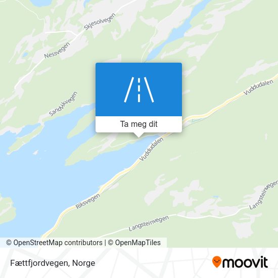 Fættfjordvegen kart
