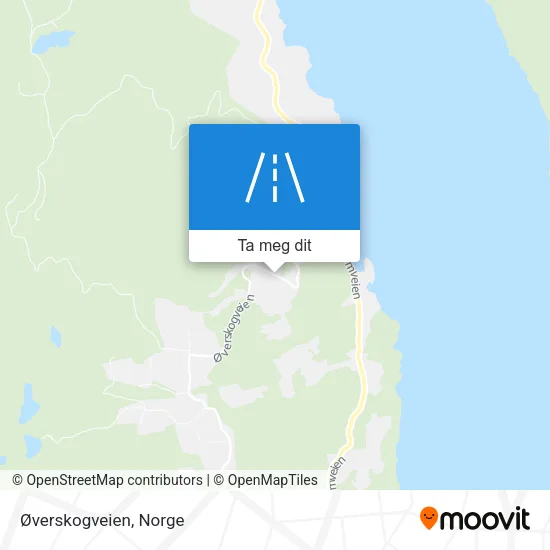 Øverskogveien kart