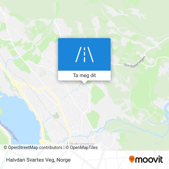 Halvdan Svartes Veg kart