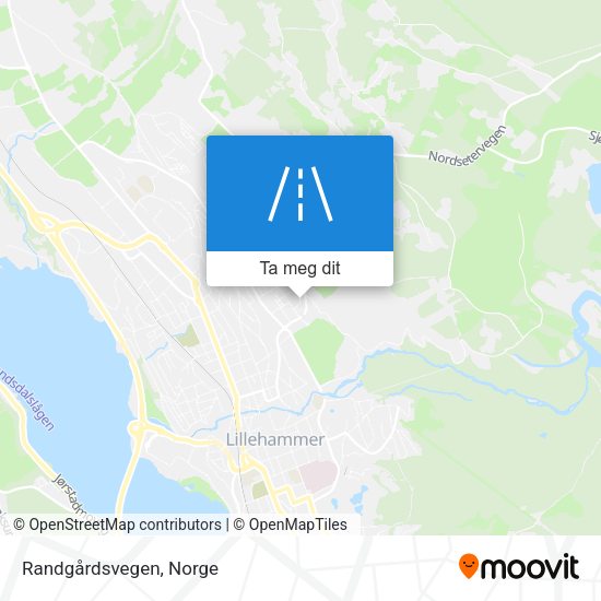 Randgårdsvegen kart
