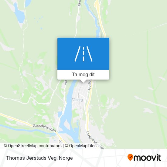 Thomas Jørstads Veg kart