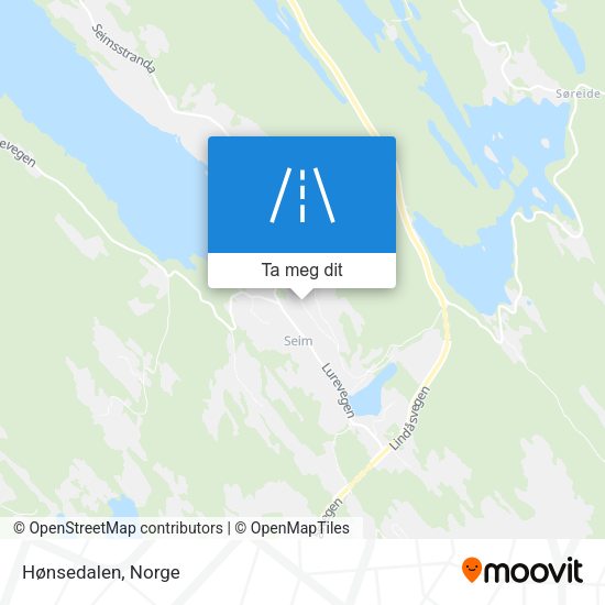 Hønsedalen kart
