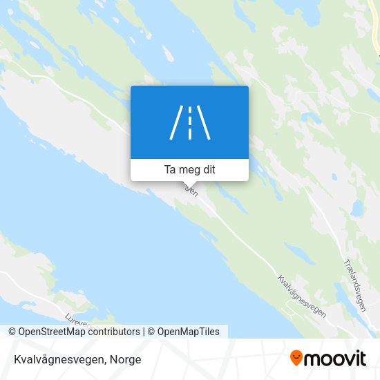 Kvalvågnesvegen kart