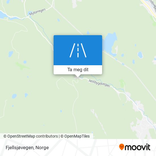 Fjellsjøvegen kart