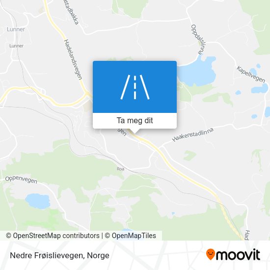 Nedre Frøislievegen kart