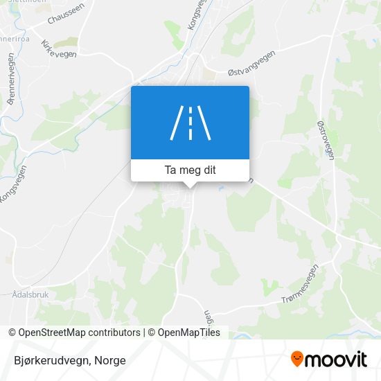 Bjørkerudvegn kart