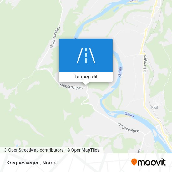 Kregnesvegen kart