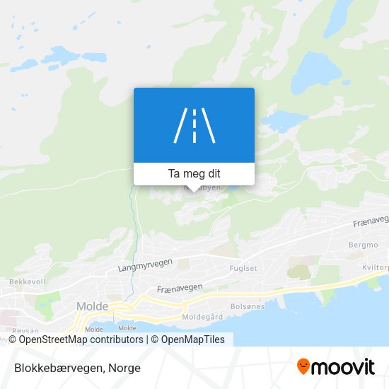 Blokkebærvegen kart