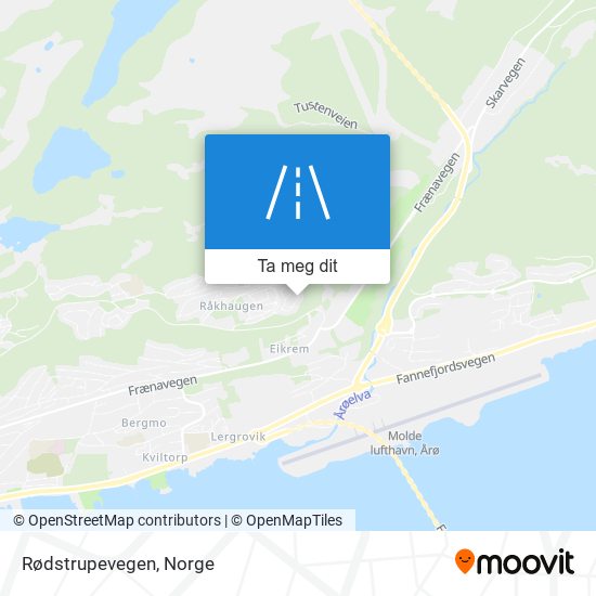 Rødstrupevegen kart