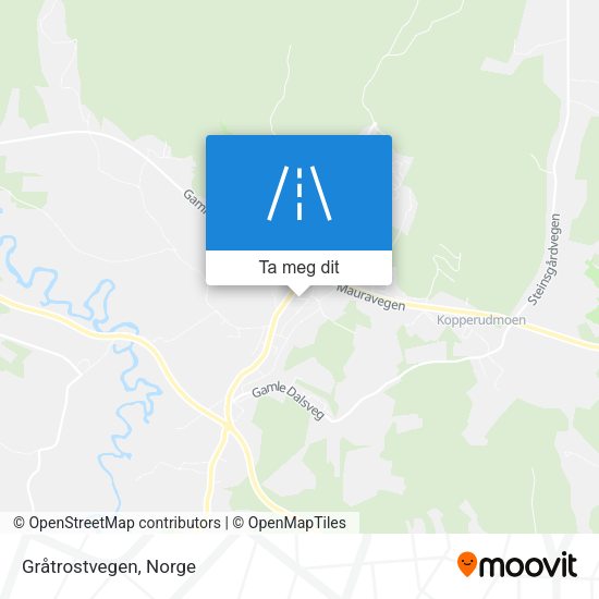 Gråtrostvegen kart