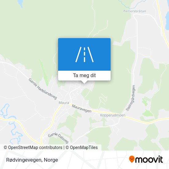 Rødvingevegen kart