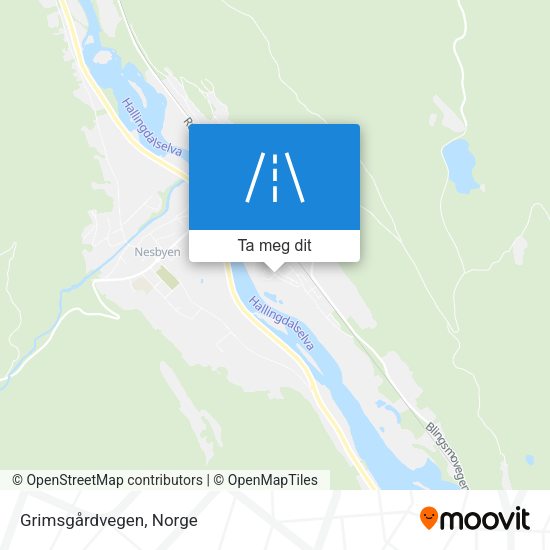 Grimsgårdvegen kart
