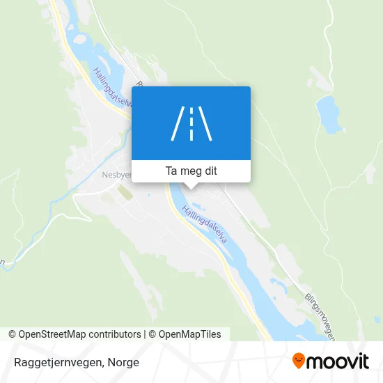 Raggetjernvegen kart