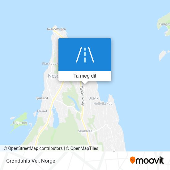 Grøndahls Vei kart