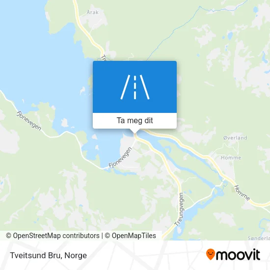 Tveitsund Bru kart
