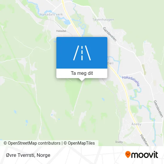 Øvre Tverrsti kart