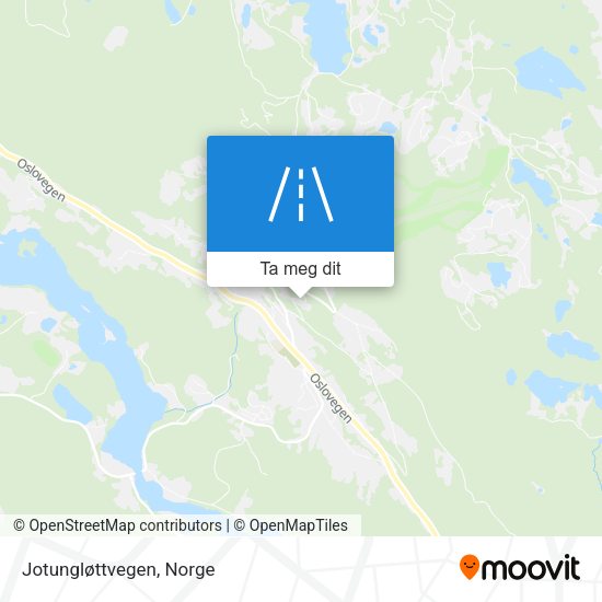Jotungløttvegen kart