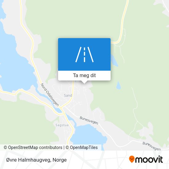 Øvre Halmhaugveg kart