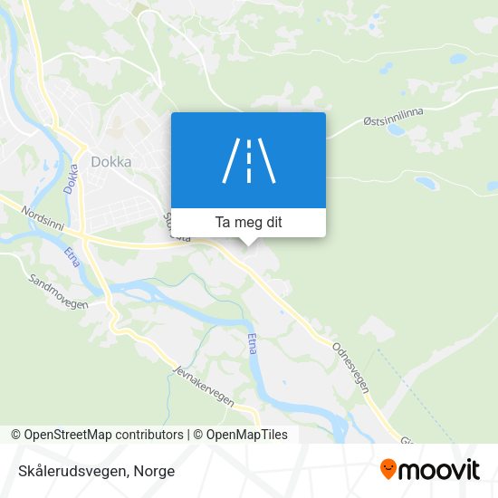 Skålerudsvegen kart