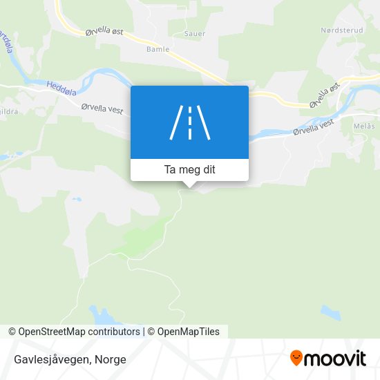 Gavlesjåvegen kart