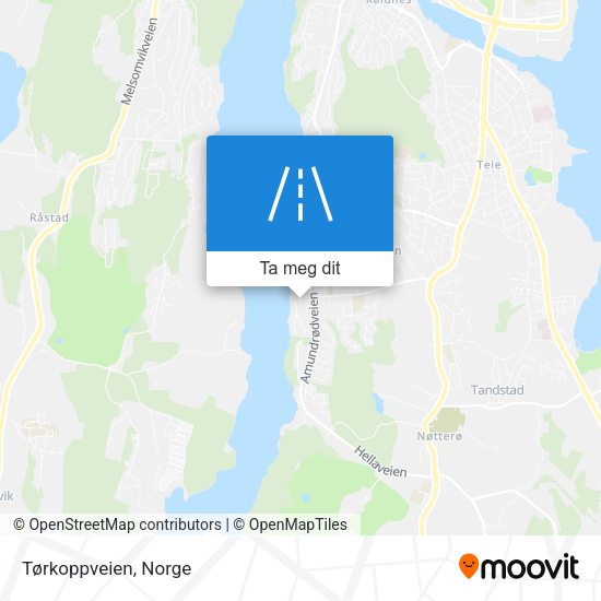 Tørkoppveien kart
