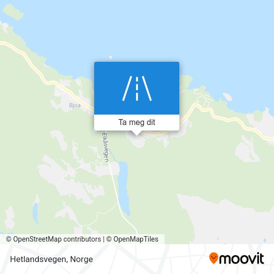 Hetlandsvegen kart